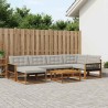 Ensemble de canapés d'extérieur 7 pcs Naturel et gris clair 638345638345