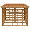 Table de Jardin Naturel 100 x 55 x 37 cm Rattan PE et Verre 638351638351