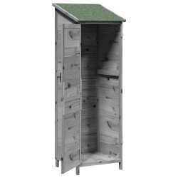 Abri de jardin Gris 59,5 x 56 x 176,5 cm Bois de Sapin Massif 638353638353