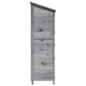 Abri de jardin Gris 59,5 x 56 x 176,5 cm Bois de Sapin Massif 638353638353