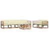 Ensemble de canapés d'extérieur 7 pcs Naturel et Crème 638363638363