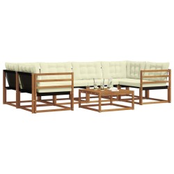 Ensemble de canapés d'extérieur 7 pcs Naturel et Crème 638367638367