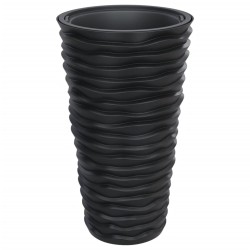 Jardinière et intérieur amovible anthracite aspect rainuré 638368638368