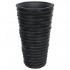 Jardinière et intérieur amovible anthracite aspect rainuré 638368638368