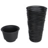 Jardinière et intérieur amovible anthracite aspect rainuré 638368638368