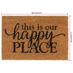 Tapis de porte naturel 40x60 cm fibre de coco touffeté 638372638372