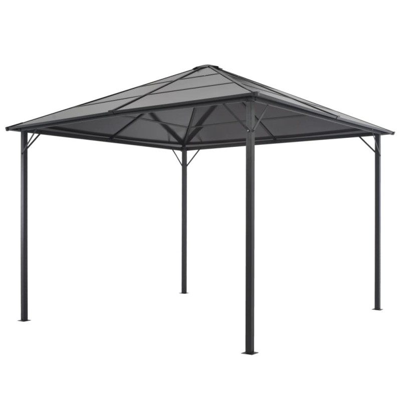 Tonnelle avec toit Aluminium 3x3 m Anthracite 638375638375