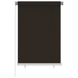 Store roulant d'extérieur 105 (l) x 140 (H) cm marron HDPE 638377638377