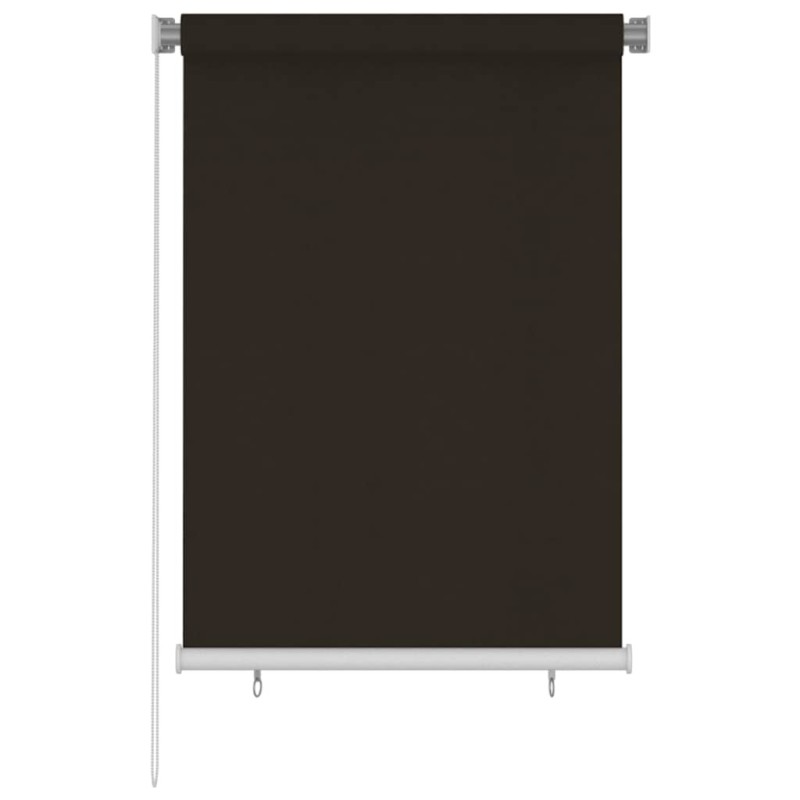 Store roulant d'extérieur 105 (l) x 140 (H) cm marron HDPE 638377638377