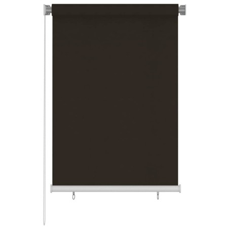 Store roulant d'extérieur 105 (l) x 140 (H) cm marron HDPE 638377638377