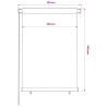 Store roulant d'extérieur 105 (l) x 140 (H) cm marron HDPE 638377638377