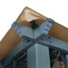 Tonnelle avec rideau 300x300 cm Taupe Aluminium 638378638378
