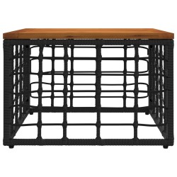 Table de Jardin Noir et naturel 55 x 55 x 37 cm 638380638380