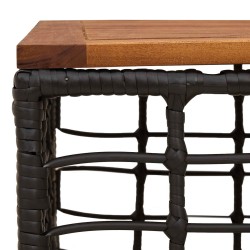 Table de Jardin Noir et naturel 55 x 55 x 37 cm 638380638380