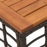 Table de Jardin Noir et naturel 55 x 55 x 37 cm 638380638380
