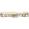 Ensemble de canapés d'extérieur 7 pcs Naturel et Crème 638382638382