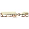 Ensemble de canapés d'extérieur 7 pcs Naturel et Crème 638382638382