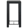 Table de bar de jardin Noir 60,5x60,5x110,5 cm Résine tressée 638385638385