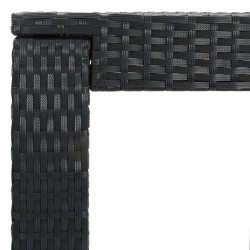 Table de bar de jardin Noir 60,5x60,5x110,5 cm Résine tressée 638385638385