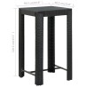Table de bar de jardin Noir 60,5x60,5x110,5 cm Résine tressée 638385638385