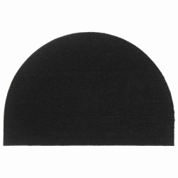 Tapis de porte noir demi-rond 60x90 cm fibre de coco touffeté 638386638386