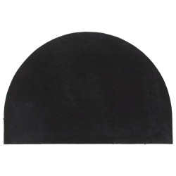 Tapis de porte noir demi-rond 60x90 cm fibre de coco touffeté 638386638386