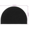 Tapis de porte noir demi-rond 60x90 cm fibre de coco touffeté 638386638386