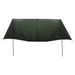 Auvent de véhicule avec toit Vert armée 518 x 580 x 215 cm 638388638388