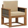 Sofa de milieu extérieur Bois d'Acacia Massif Naturel 638424638424