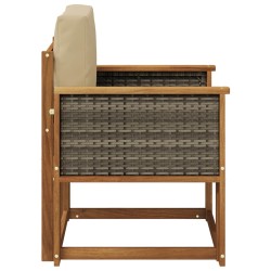 Sofa de milieu extérieur Bois d'Acacia Massif Naturel 638424638424