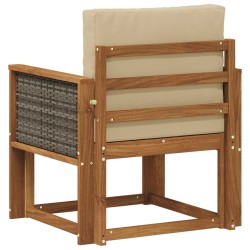 Sofa de milieu extérieur Bois d'Acacia Massif Naturel 638424638424