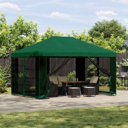 Abri de jardin avec parois 4 × 3 m Vert Polyester et Acier 638432638432