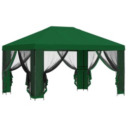 Abri de jardin avec parois 4 × 3 m Vert Polyester et Acier 638432638432