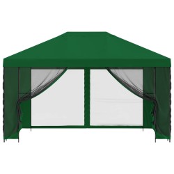 Abri de jardin avec parois 4 × 3 m Vert Polyester et Acier 638432638432
