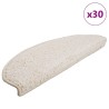 Tapis d'escalier 30 pcs 65x21x4 cm Blanc Demi-rond Grand 638433638433