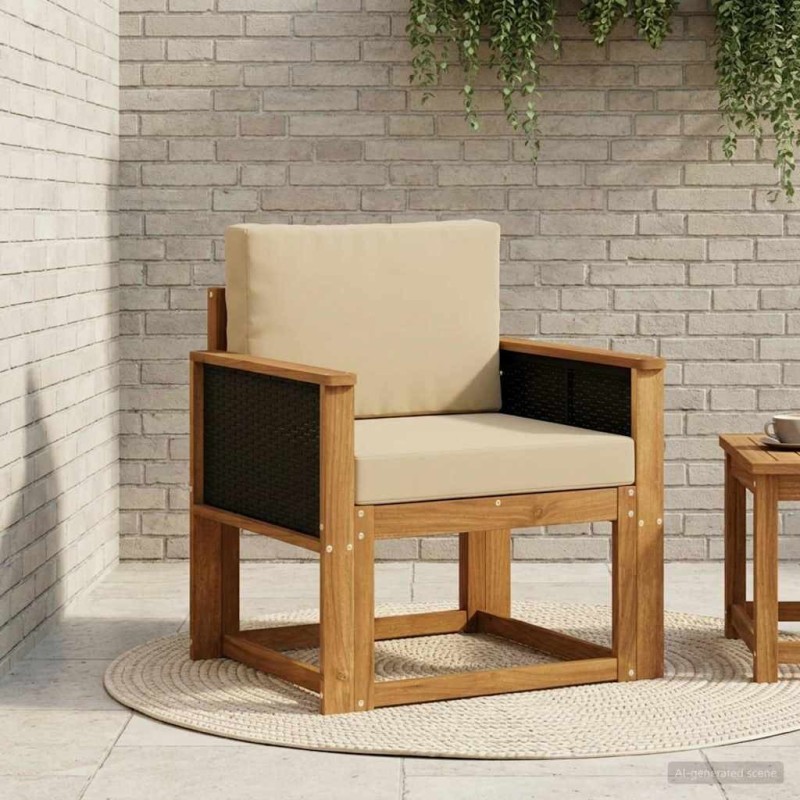 Sofa de milieu extérieur Bois d'Acacia Massif Naturel 638434638434