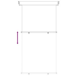 Store latéral de balcon 117 x 250 cm 100% polyester fer acier 638437638437