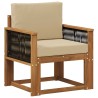 Sofa de milieu extérieur Bois d'Acacia Massif Naturel 638443638443