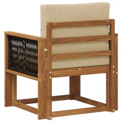 Sofa de milieu extérieur Bois d'Acacia Massif Naturel 638443638443