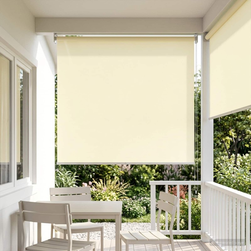 Store roulant extérieur protection UV Crème Polyester 638450638450