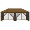 Gazebo avec murs latéraux 6 x 3 m Taupe Polyester et Acier 190 638451638451