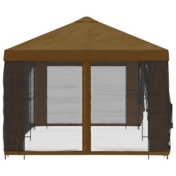Gazebo avec murs latéraux 6 x 3 m Taupe Polyester et Acier 190 638451638451