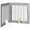 Porte de chien pliable avec supports 2 pcs Sonoma gris 160,5 cm 638455638455