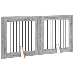Porte de chien pliable avec supports 2 pcs Sonoma gris 160,5 cm 638455638455