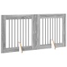 Porte de chien pliable avec supports 2 pcs Sonoma gris 160,5 cm 638455638455