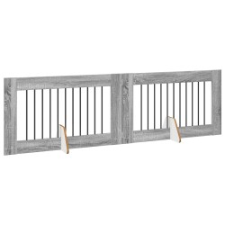 Porte de chien pliable avec supports 2 pcs Sonoma gris 200,5 cm 638458638458