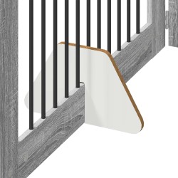 Porte de chien pliable avec supports 2 pcs Sonoma gris 200,5 cm 638458638458