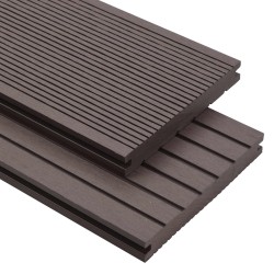 Planche de terrasse 6 pcs Marron foncé WPC 638463638463