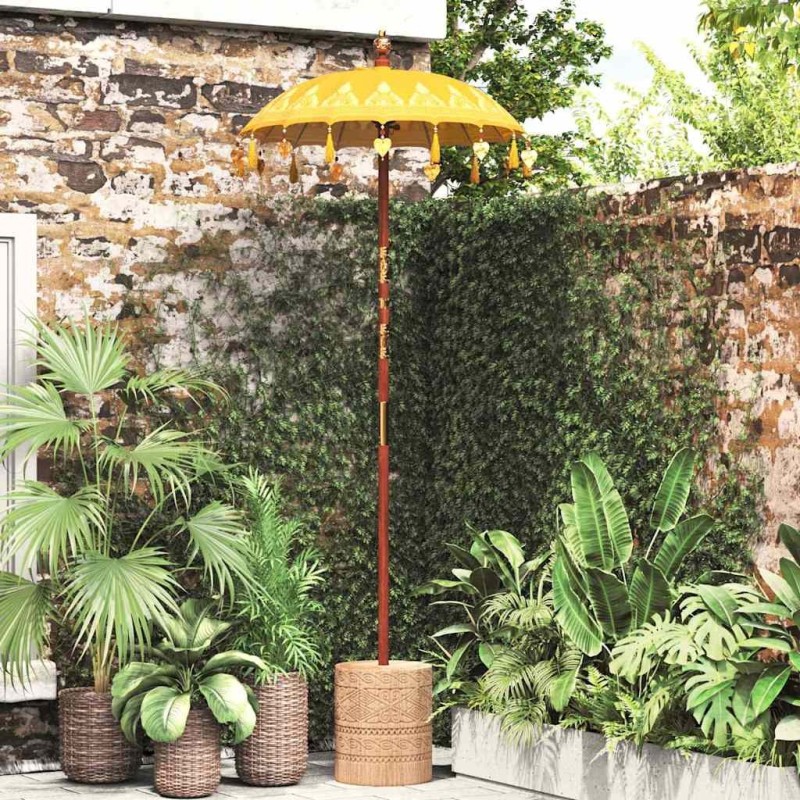 Parasol balinais Jaune 125 x 125 x 260 cm 638464638464