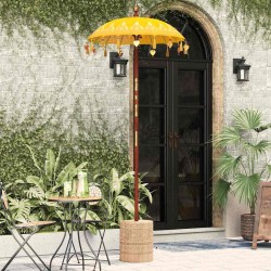 Parasol balinais Jaune 125 x 125 x 260 cm 638464638464